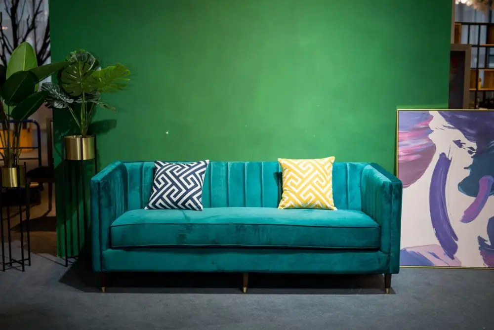 
Classical Modern Luxury Velvet Sofa 3 Seater Sofa Sets 