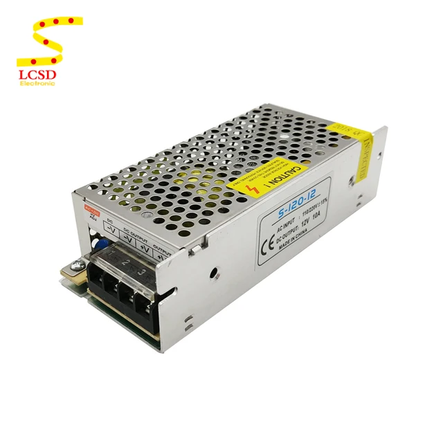 Импульсный источник питания для светодиодной ленты, освещения, 12 В постоянного тока, 10 А, 100 Вт