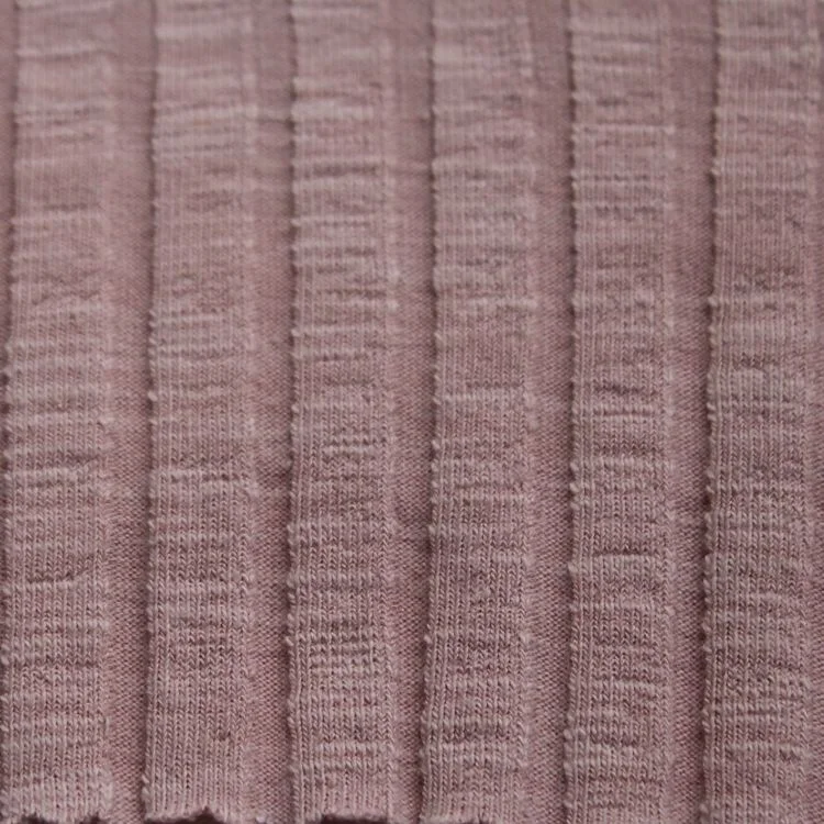 Красивая ткань из полиэстера и хлопка CVC 10x4, эластичная трикотажная ткань в рубчик для женщин