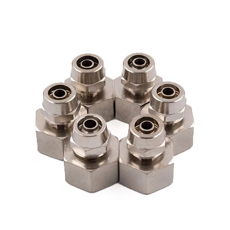 
female straight brass rapid fittings two touch fitting air tube connector 