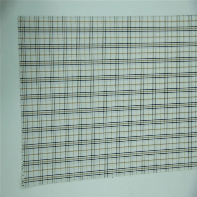100%polyester blue white check fabric for table cloth fire proof tent fabric