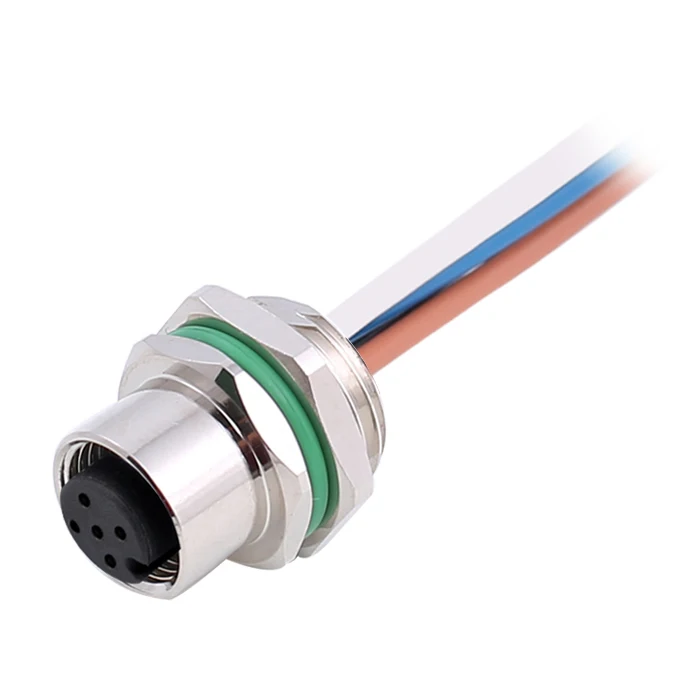 Hot sell m12 connector female 5 pin circular socket a coding 4