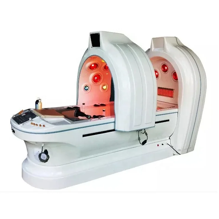 Royal Crystal Photon Therapy Far Infrared LED Magic Light EMS Pads and Meridian Brush Weight Loss Spa Capsule