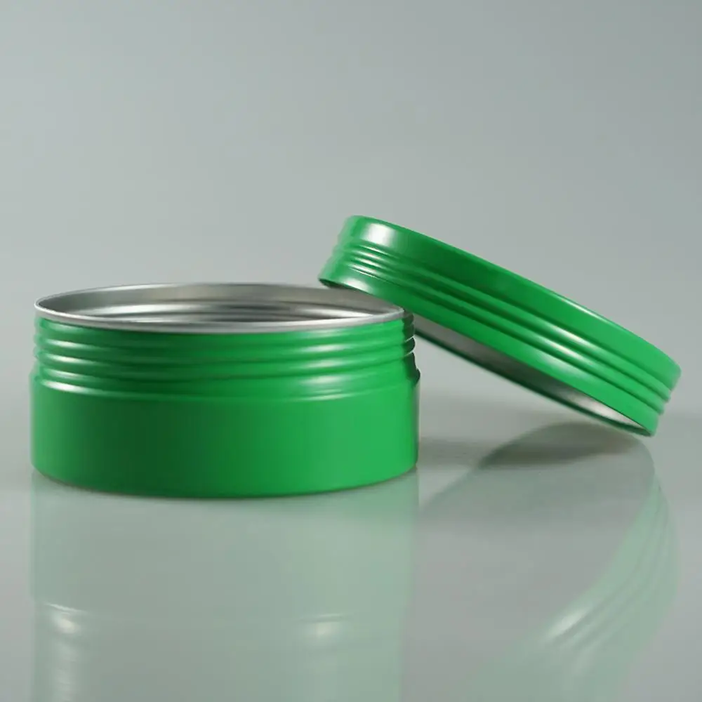 1oz 30ml green round screw aluminum jar , mint pot , tea container ,lip balm tin