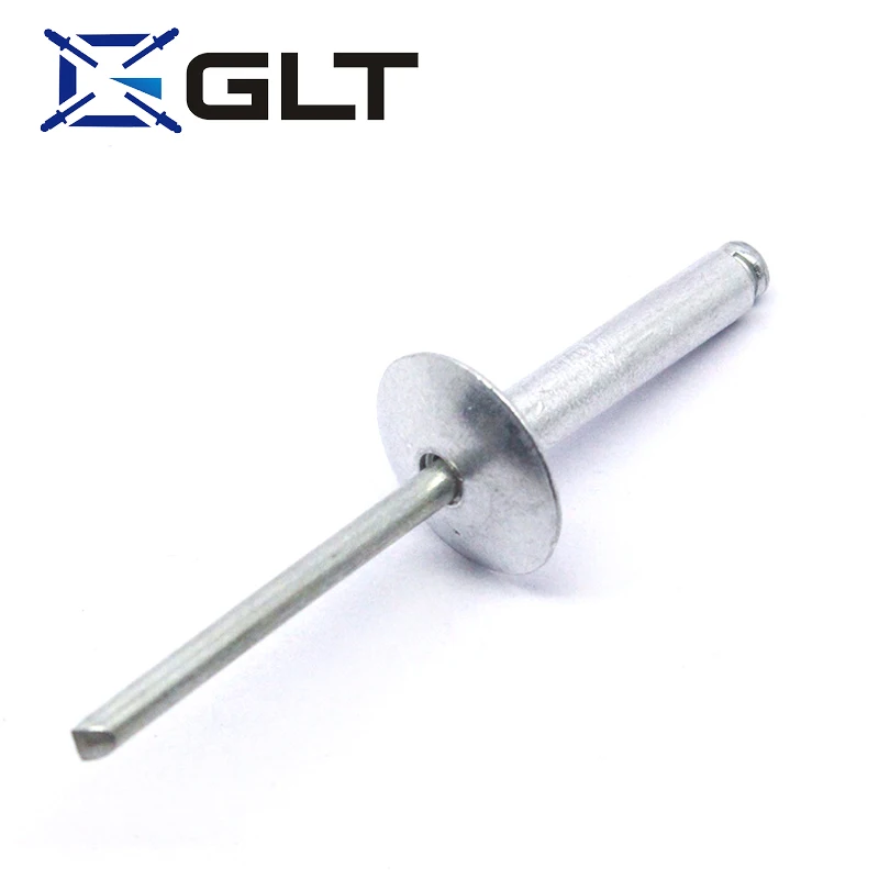 Large Flange Aluminum Blind Rivet Self-Plugging Open End Decorating Fastener Nails Pop Rivets Core Pulling Rivets