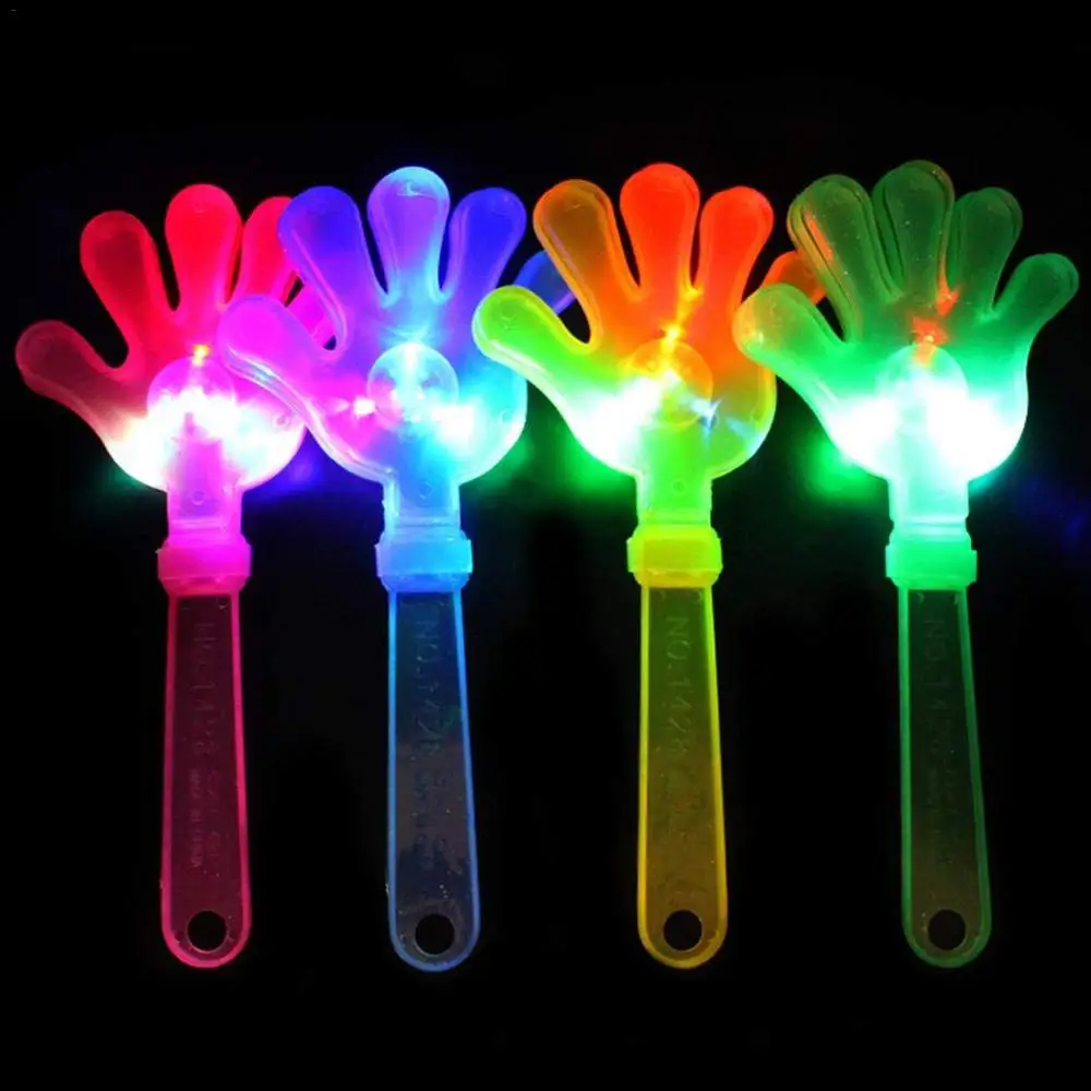 Индивидуальный рекламный пластиковый футбольный мигающий светодиодный ручной хлопушка для футбольного фаната, светодиодный мигающий ручной хлопушка