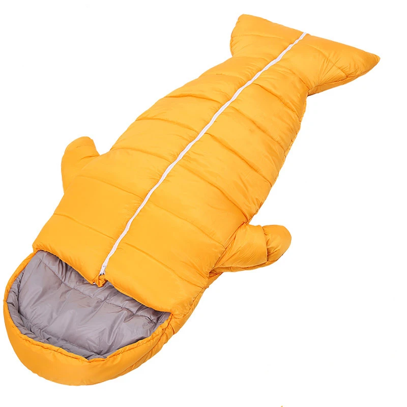 
RS-93 Shark Shape Animal Sleeping Bag Hot Sale On Japan Amazon Outdoor Camping/Indoor Waterproof Plush Mummy Sleeping Bag 