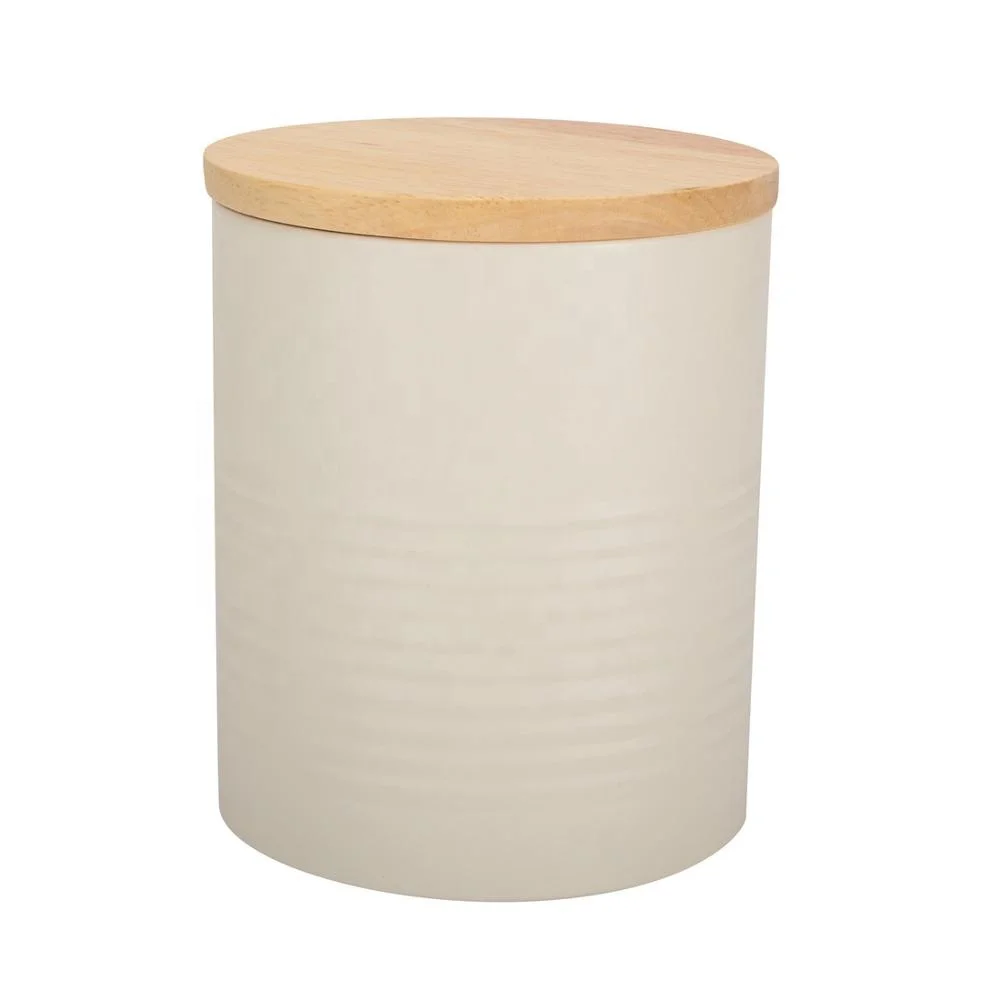 Изготовленные на заказ герметичные контейнеры для хранения чая кофе сахара жестяные металлические кухонные с бамбуковой