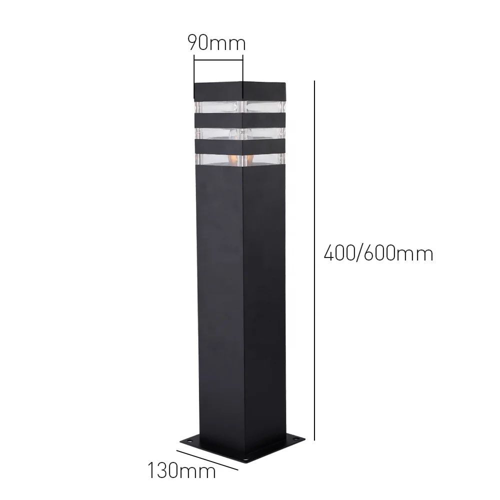 Fast Shipping Outdoor Landscape Lawn Aluminum Waterproof IP55 40CM 60CM Height LED Bollard Light