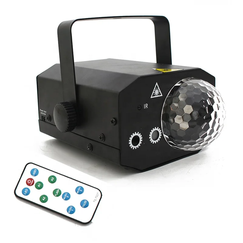 Светодиодные лампы для диджея мини-пульт дистанционного управления RGB 16 в 1 лазерный волшебный шар с узором праздничного освещения KTV