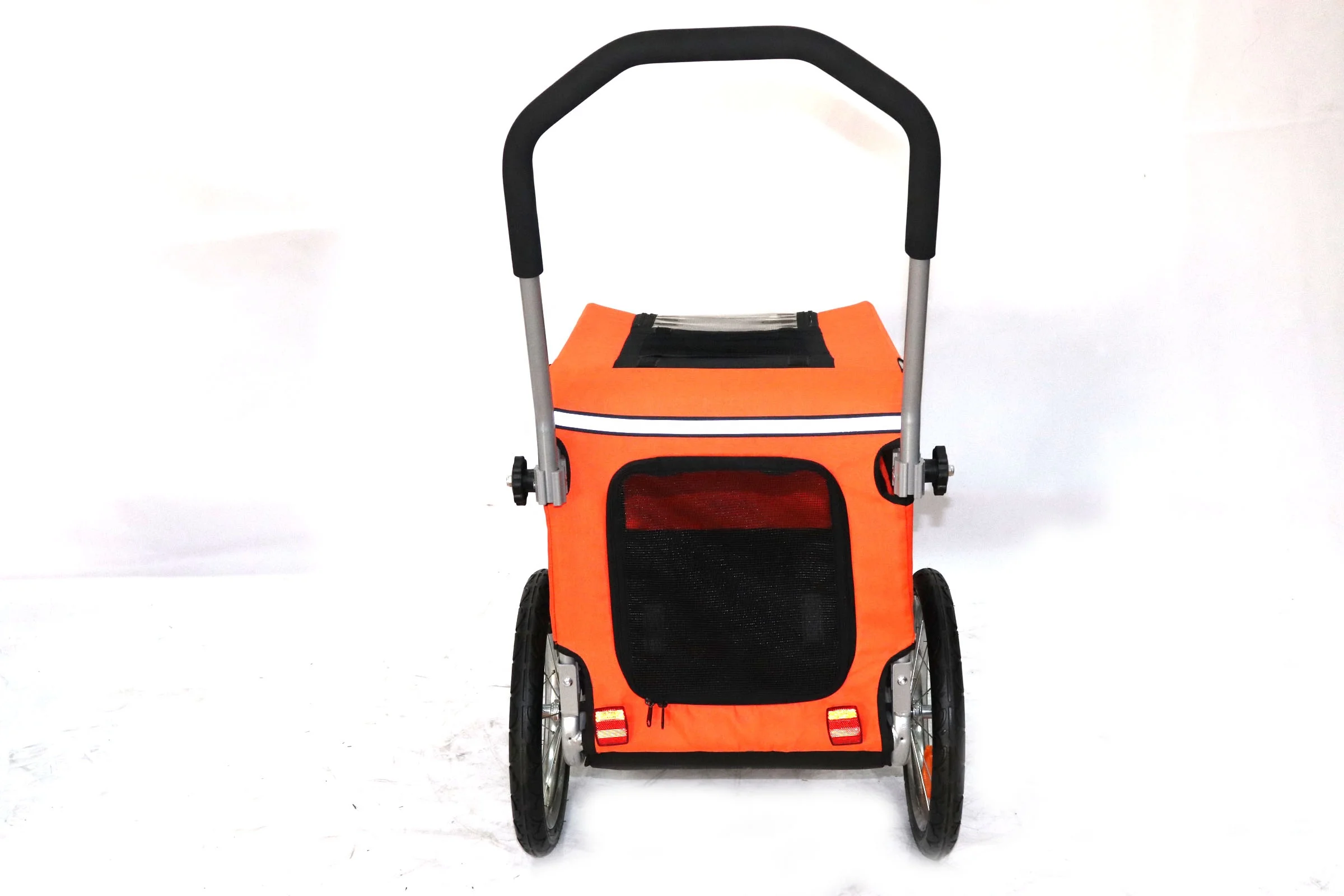 
Hot sale 2 in 1 function pet dog stroller foldable pet bicycle trailer 