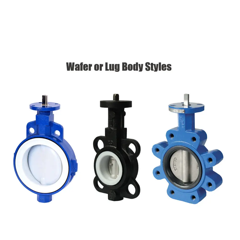 Various sizes COVNA DN150 6 inch PN16 NBR Rubber Seat Wafer Type Bare Shaft Stainless Steel Handle Butterfly Valve upvc/brass/stainless/