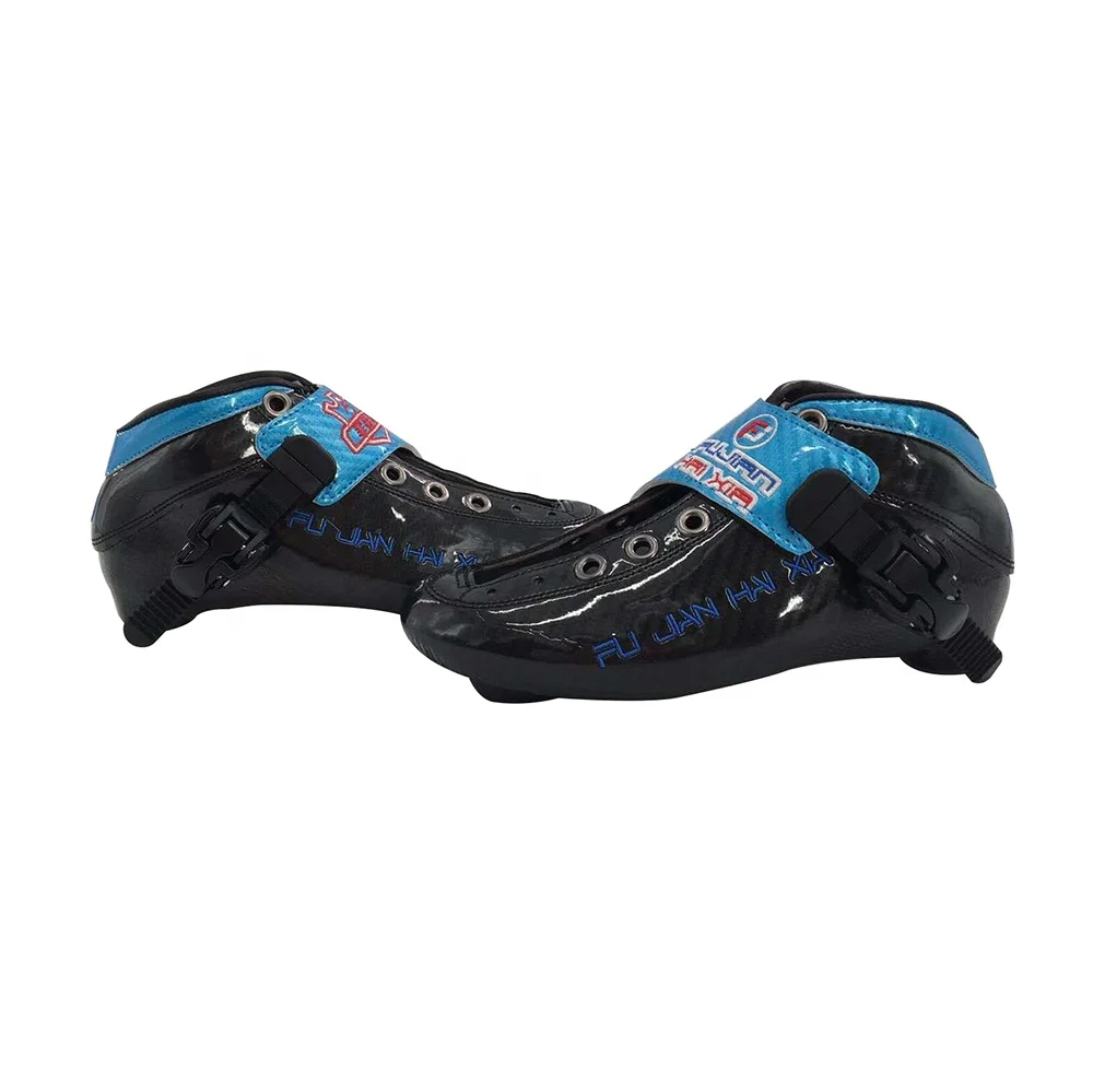 Custom high quality professional carbon fiber leather outdoor inline roller speed skate upper boot