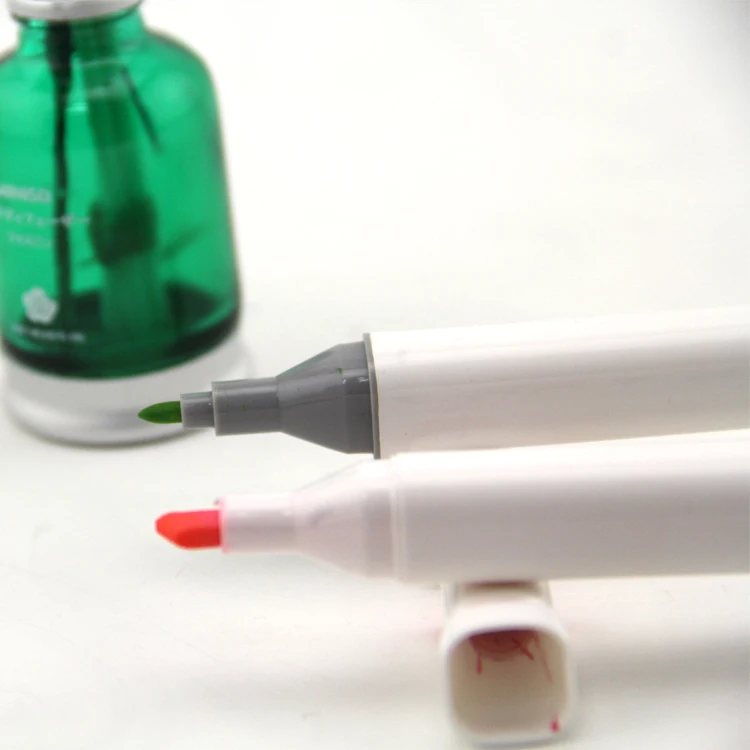 Touch Five Square Shape White Barrel Waterproof Permanent Marker Pen