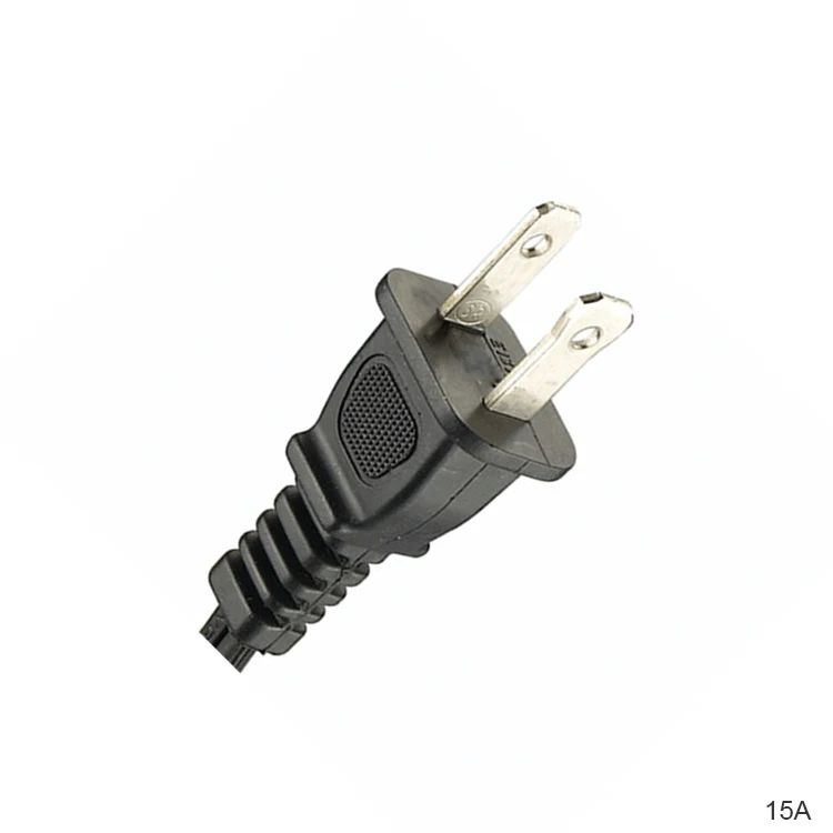 UL США 110 В компьютер 2 булавки Plug AC Электрический удлинитель провода 18awg 2c мощность шнур для фен Flat Iron кабель