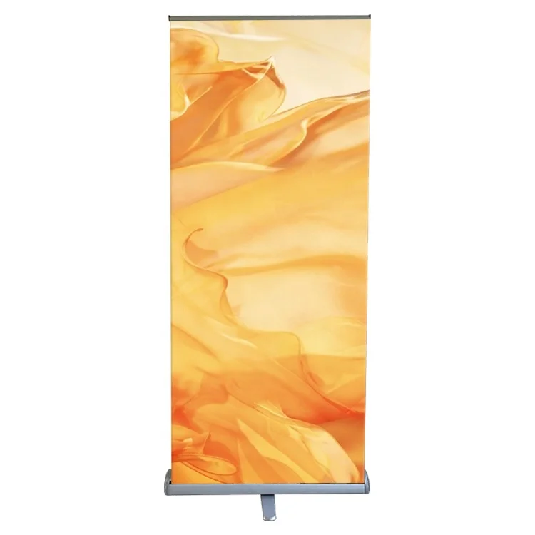 
Indoor advertising 80 x 200 single side aluminium teardrop wide base retractable moving roll up banner stand display 