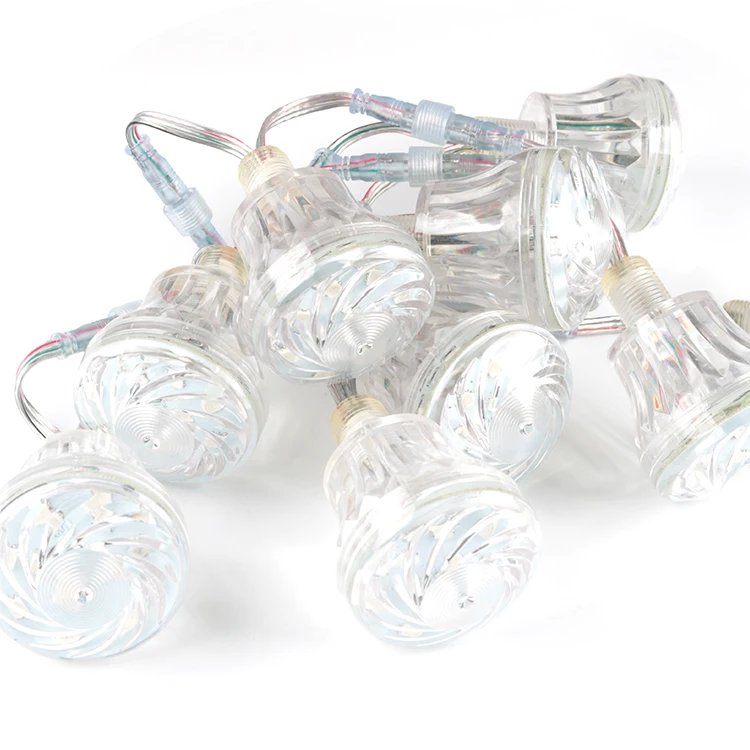 60mm DC24V 6018 Cabochon Led Fairground Decoration Rgb Pixel Led Lights