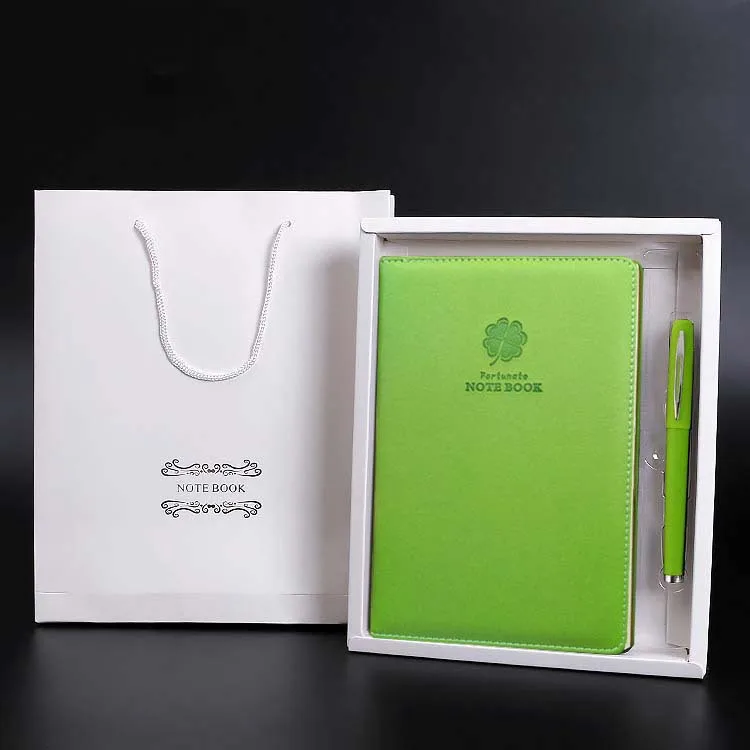 grade hardcover loose leaf notebook gift set A5 size PU leather notebook customized LOGO