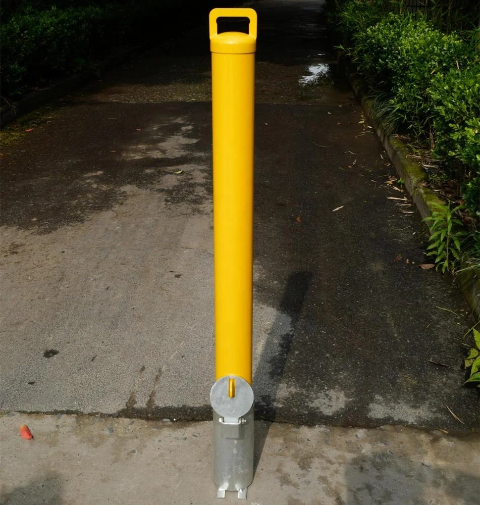 Углеродистая сталь, металлический дорожный ручной съемный безопасный замок для парковки, столбик