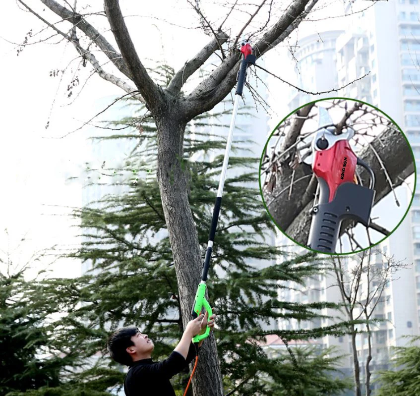 telescopic electric pruner for orchard and vineyard