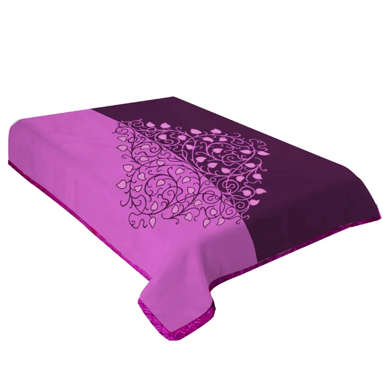 China manufacturer new pattern 200X230CM 3-6Kg 2 ply embossed mink blanket