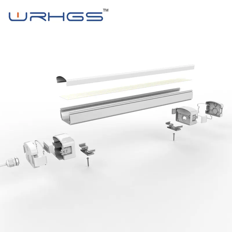 
AC 100v - 240v industrial led batten light waterproof aluminium metal vandal tri proof linear luminaires 