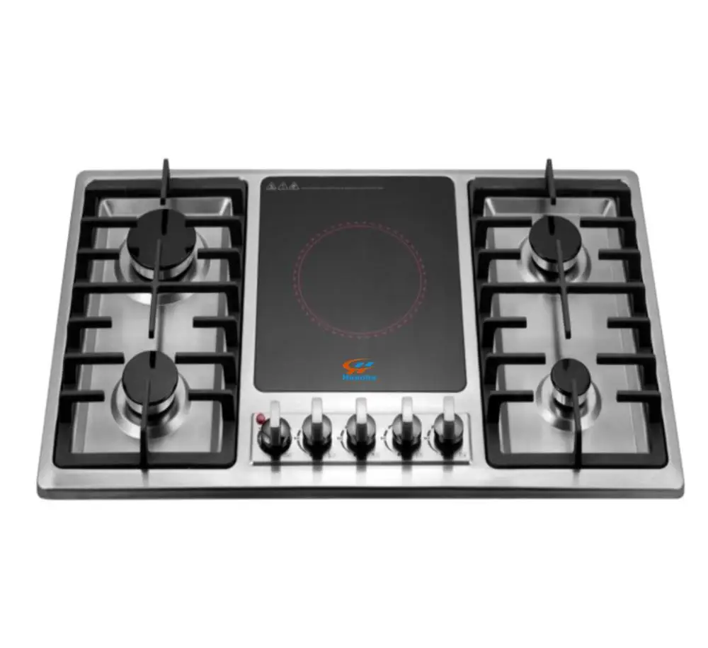 2019 hot sale electric gas cooker 5 burner gas hob with one Ceramic