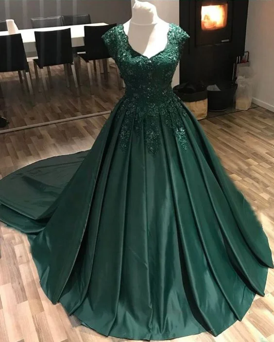 Arabic Real Photo Bridal Ball Gown Green Wedding Dress
