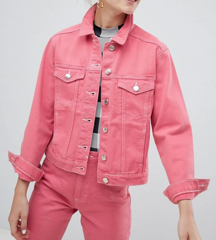 2019 Высокое качество Дамы Джинсовая куртка на заказ женщин оптовая продажа весенние куртки мода Джинсовая куртка