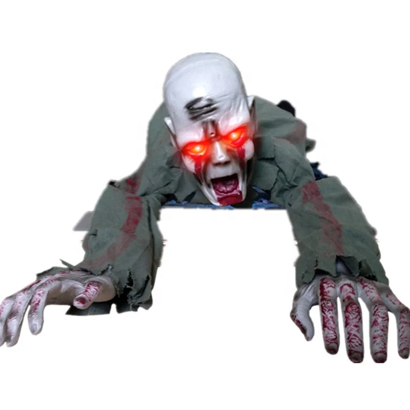 Animated halloween props sound control crawling zombie ghost
