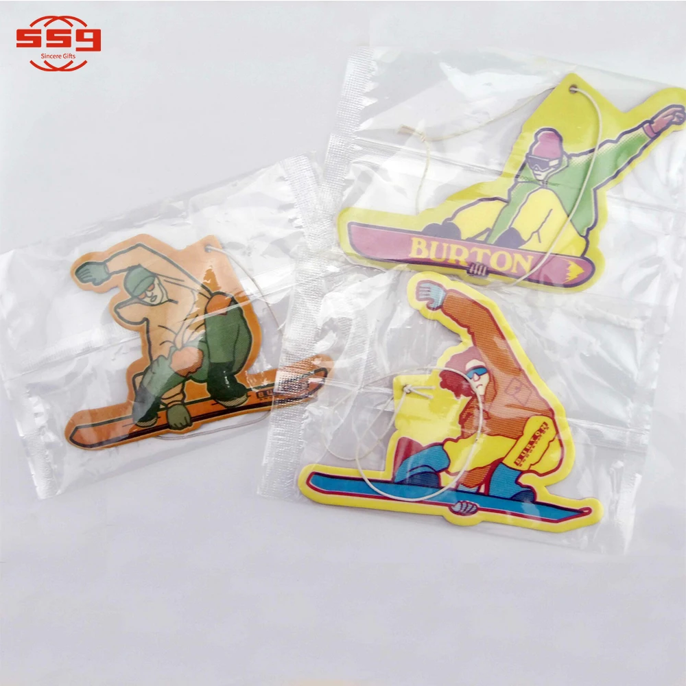 Promotional Custom Logo Hanging Auto Paper Cardboard Packaging Design Your Own Car Air Fresheners
