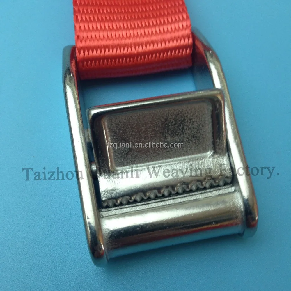 
25mm Cargo lashing strap Polyester stainless steel Cam buckle strap for loading 