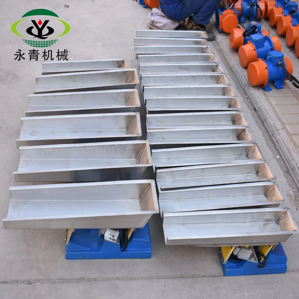 Lightweight electromagnetic linear vibrating feeder matched with hopper