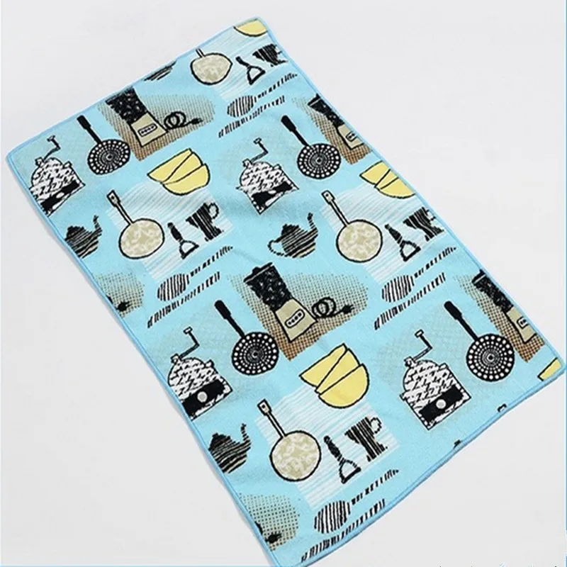 cheap custom microfiber standard size kitchen tea towel