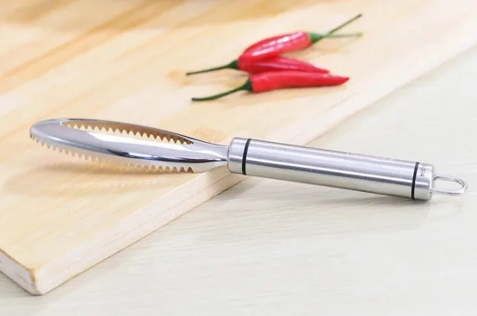 304 Stainless Steel Fish Scale Remover Scraper Cleaner Scaler Kitchenware Peelers