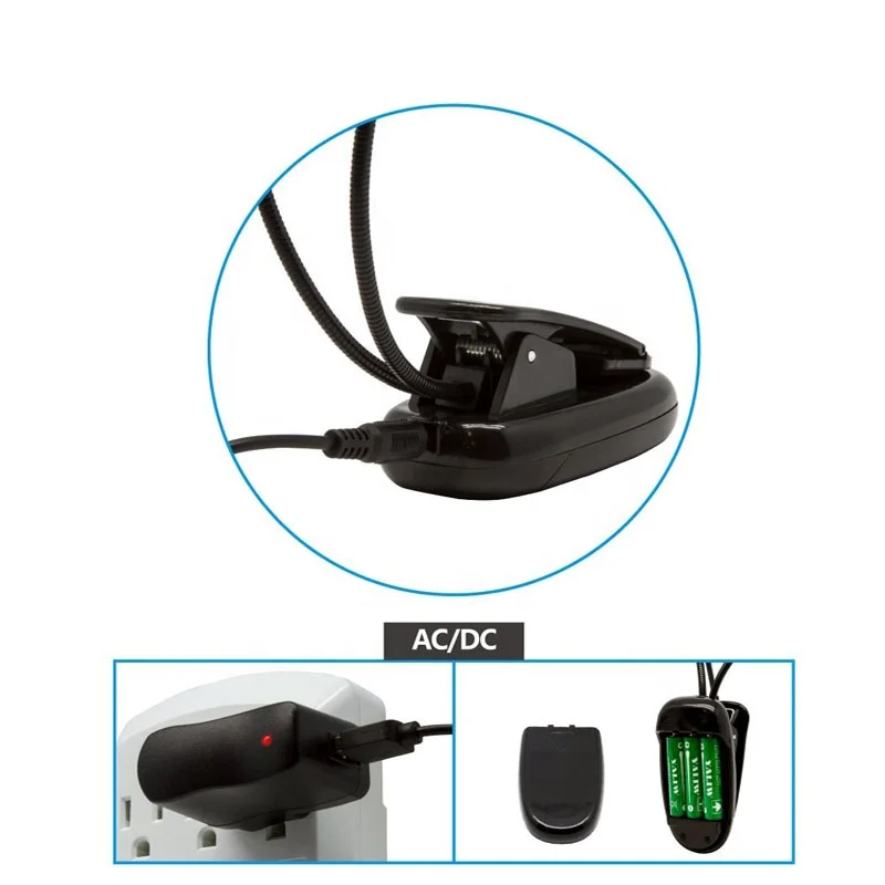 Clip Reading Lights  Book Lights USB and Battery Operated 4 Levels Brightness Portable LED Book Light for Reading Piano Travel