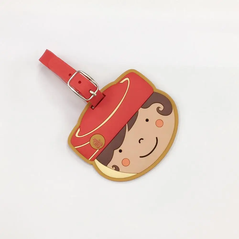 Оптовая продажа 3d мультфильм персонаж багажная бирка Мягкая бирка из ПВХ