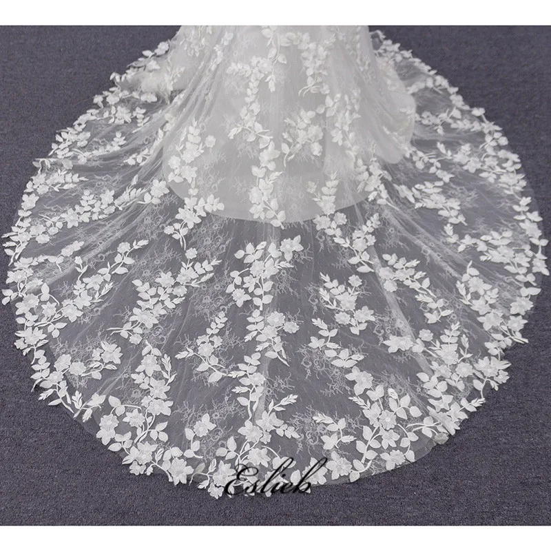 Eslieb 2019 Sexy Spaghetti Straps Trumpet ivory Wedding Dress Mermaid