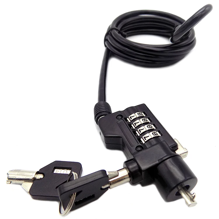 Портативный безопасности брелок с USB-кабелями цинковый сплав замок для ноутбука с главными ключами