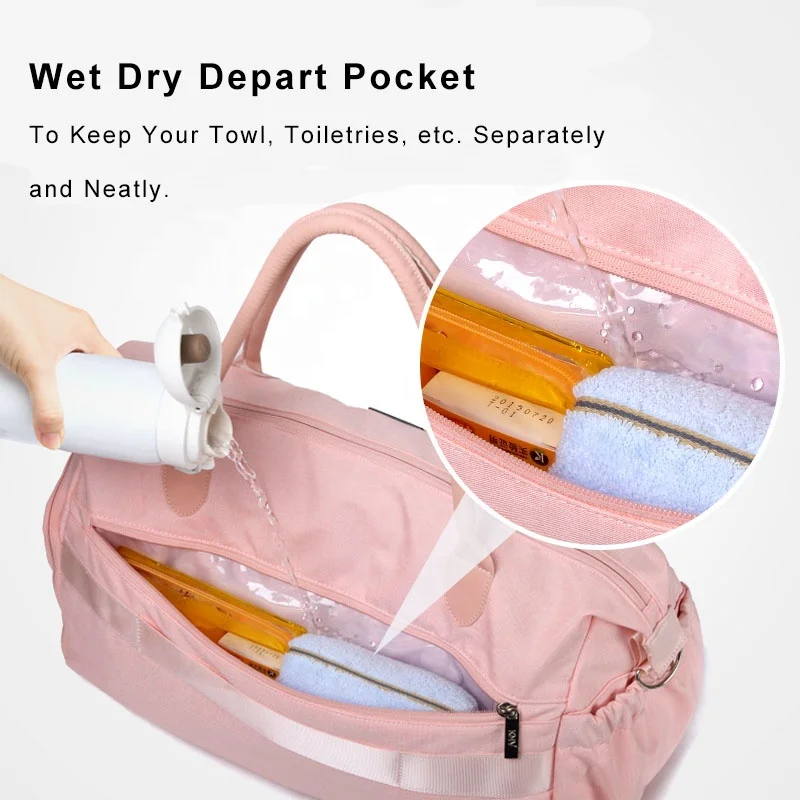 
Custom Sports Gym Bag Waterproof Gym Duffle Bag Weekend Travel Bag Organizer 