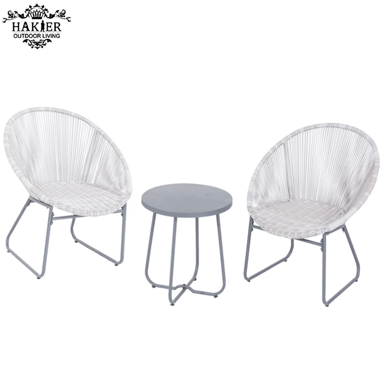 
Best price all- aluminum outdoor 3pcs wicker bistro chair and table for sale 
