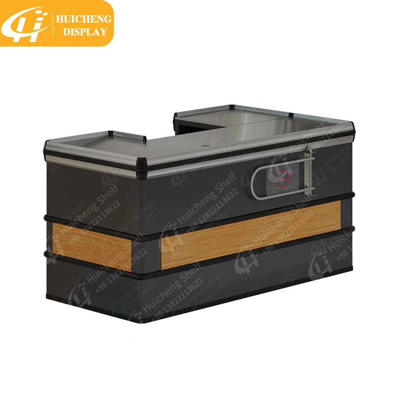 Supermarket Design Retail Cash Register Table Checkout Counter Cashier Desk cash register desk with display