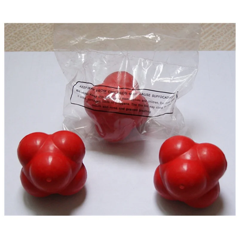 
Six Sided Sports Speed Boxing Training Agility Softball Baseball Reflex Reaction Bouncing Ball 