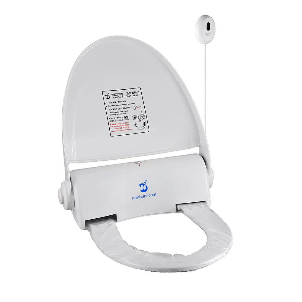 Automatic self-clean disposable one time use sanitary toilet seat cover for public sanitation solution in Airport Railway
