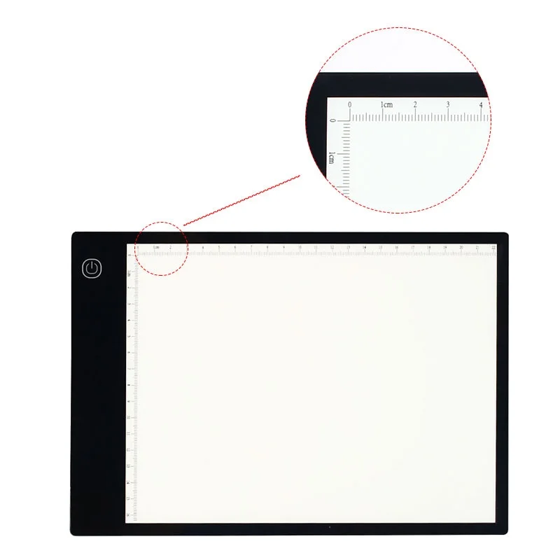A5 portable mini drawing board led Light Pad with scale led tracing board for students