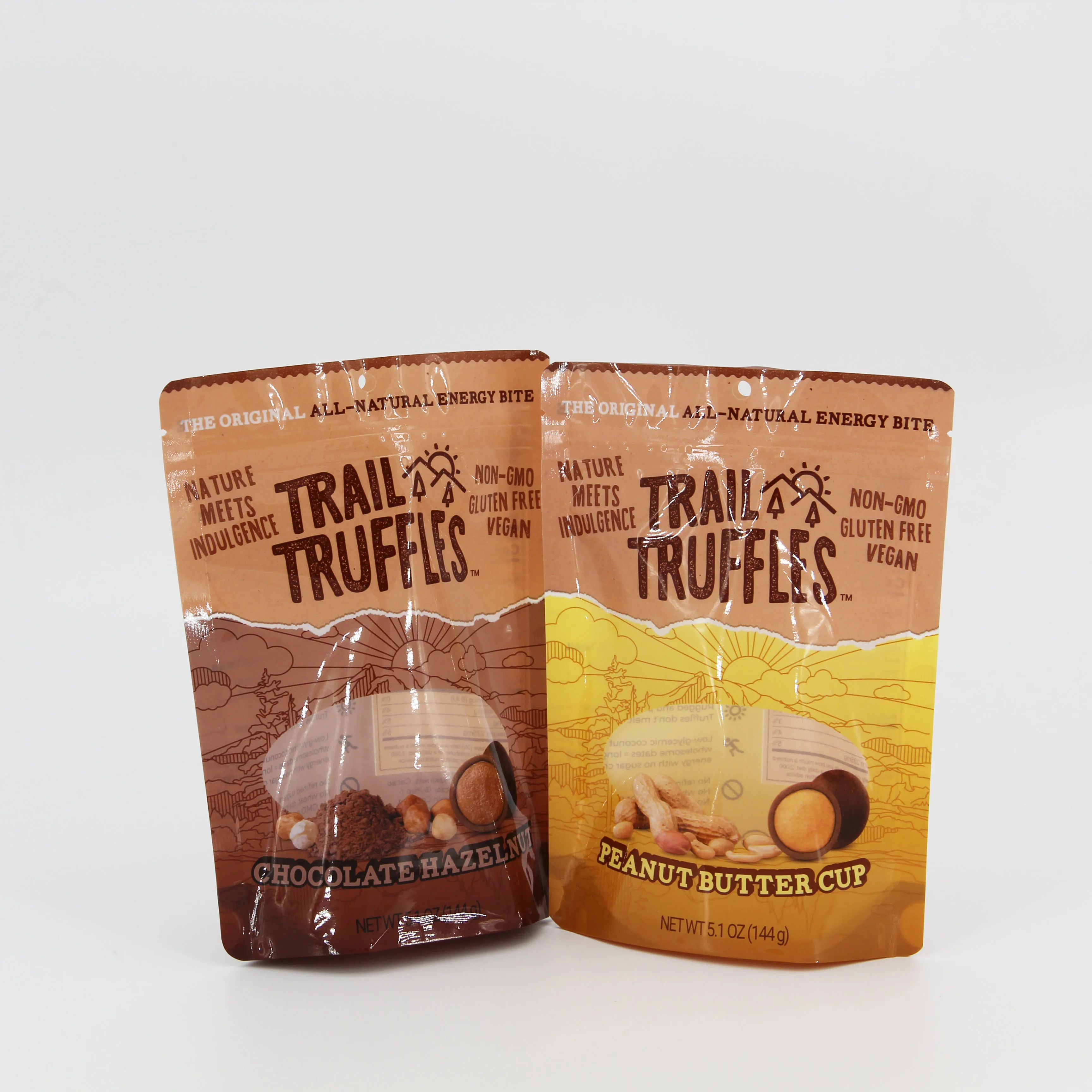 custom printed Premium food grade clear zipper dried nuts chocolate pouch bag