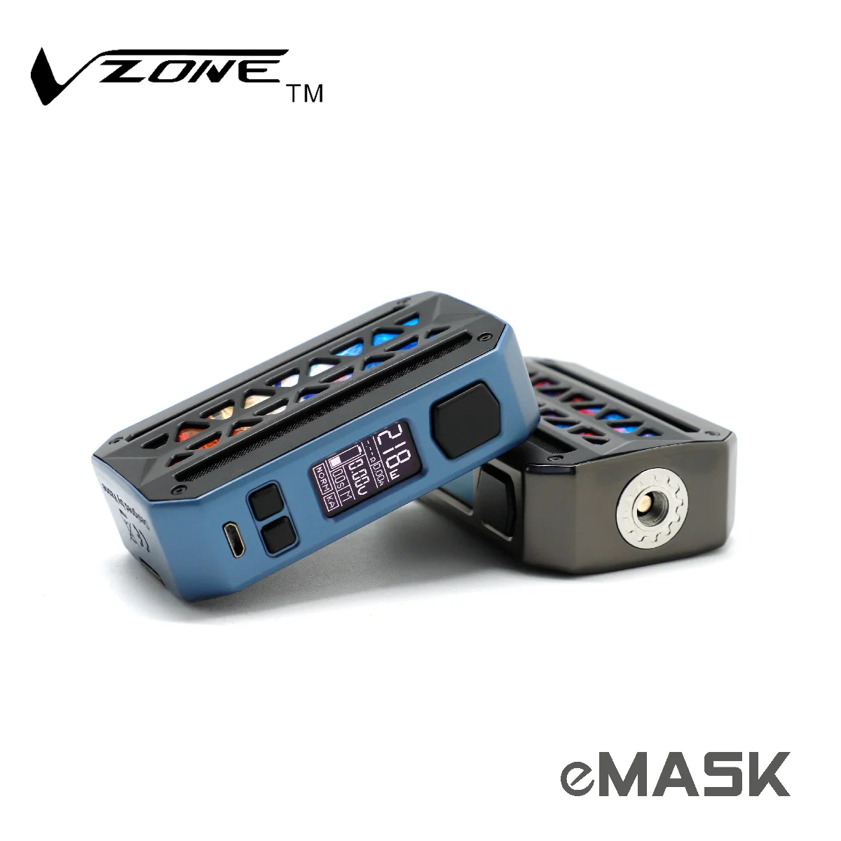 
high quality Vzone E-cigarette Vape Mod eMASK 218W with dual batteries and it has water protection,multiple output modes. 