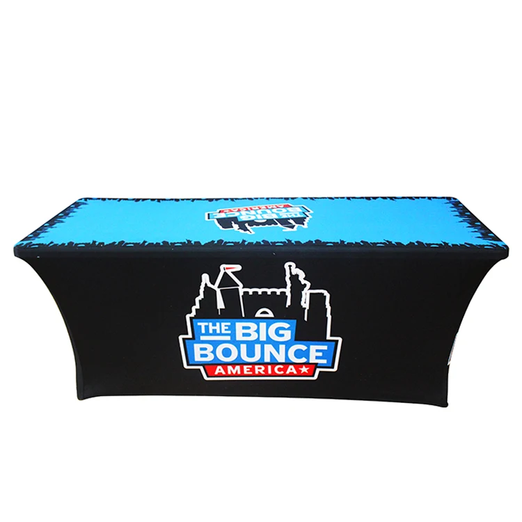 6ft 8ft table throw fitted custom printed standard table cover trade show table cover