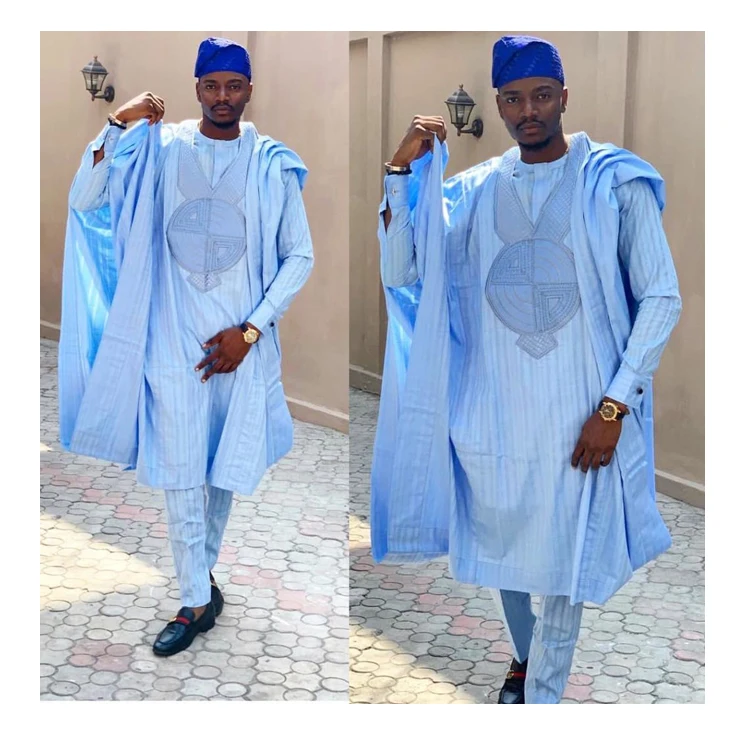 Новая Коричневая мужская одежда Queency в африканском стиле, мужская рубашка с вышивкой, Модная стильная одежда