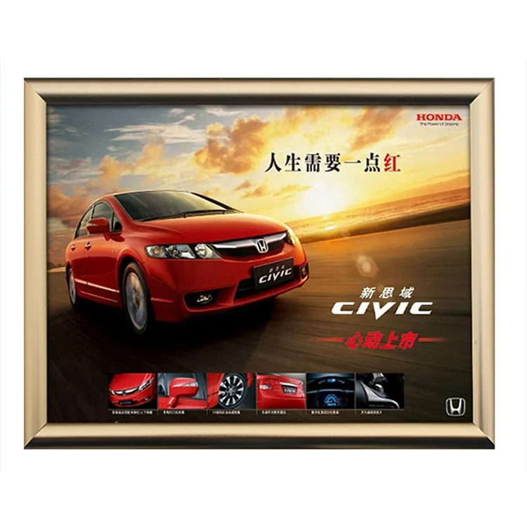 Gallery Display Show Alloy Aluminum Metal Multi-Size A1 Plastic Poster Frame Edging